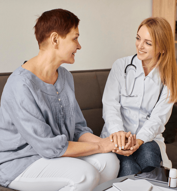 Woman receiving care in rehab programs in Burlington, New Jersey
