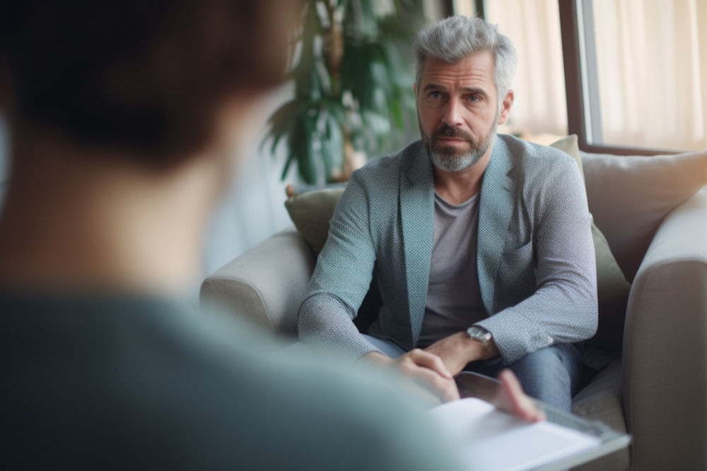 Therapist creating relapse prevention strategies with female patient in addiction therapy